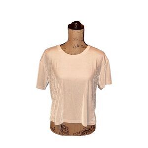 Victoria Secret PINK velour T-Shirt Logo Pink L